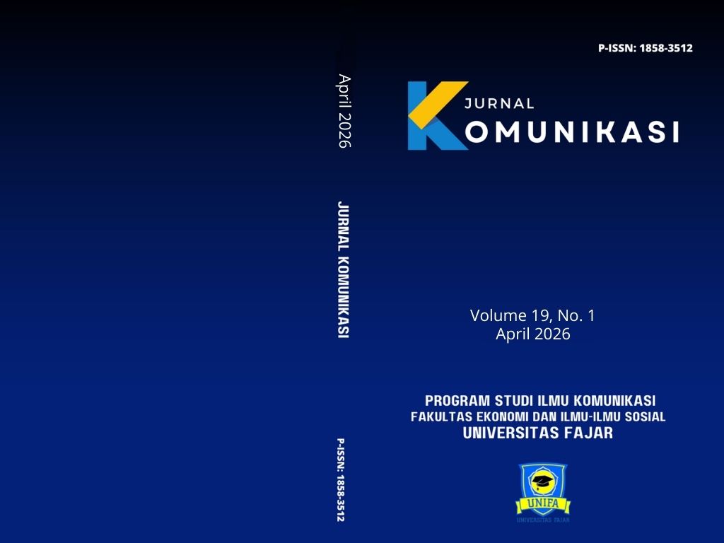 					View Vol. 19 No. 1 (2026): Jurnal Komunikasi
				